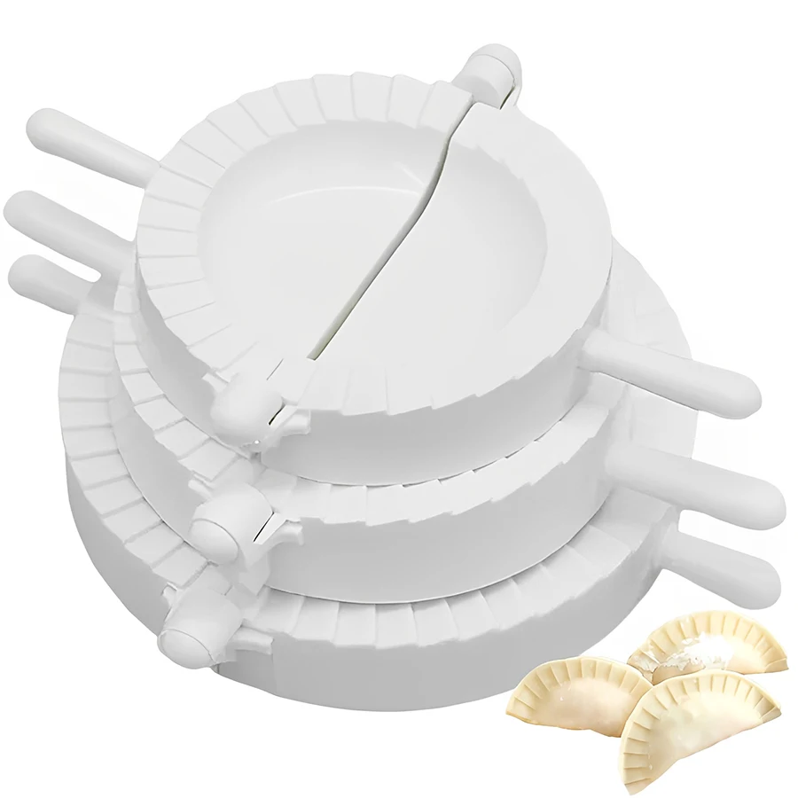3pcs/set 7-10cm Plastic Dumpling Maker Convenient Household Handmade Dumpling Making Mold DIY Dumpling Press Tool Kitchen Gadget