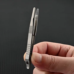 Mini Tweezers Small TC4 Titanium Alloy Clip Portable Tweezers Nipper EDC Outdoor Tool Outdoor Pocket Maintenance Tool Use