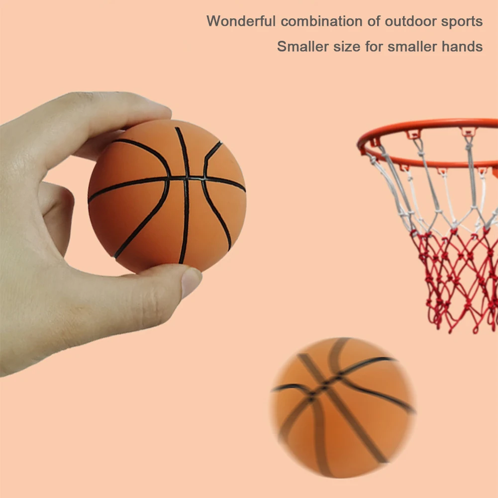 6 センチメートル高弾性ミニバスケットボールゴムミニスポーツバスケットボール高弾む減圧ボール家族親子ゲーム
