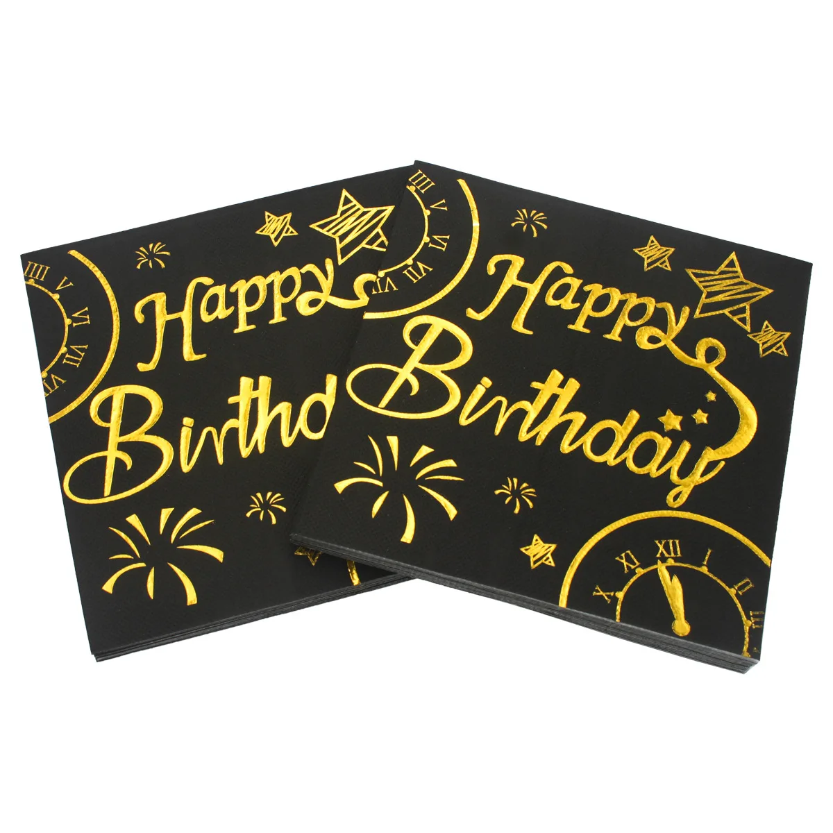 Gold Disposable Napkins of Cocktail for Mr and Mrs Birthday or Wedding Perfect for Parties and  Elegant Dining Occasion
