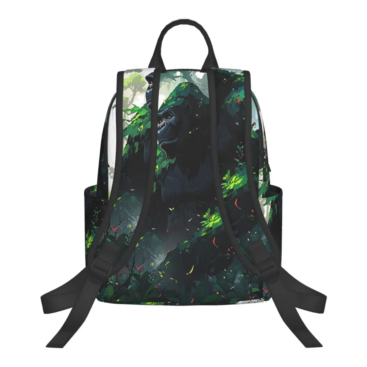 Gorilla In Forest Student Backpack School Bag Hiking Travel Daypack for Boys Girls Bookbag Shoulder Bags