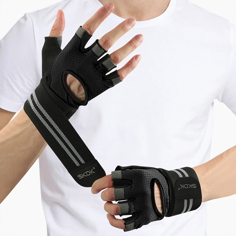 SKDK Riding Gloves Breathable Lightweight Cycling Half-finger Gloves Anti-slip Durable For Exercise Sweat-absorbing Breathable image 5