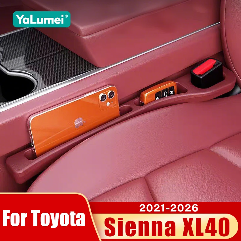 Para Toyota Sienna XL40 Hybrid 2021 2022 2023 2024 2025 2026 2 uds tiras universales a prueba de fugas para asiento de coche relleno de costura lateral