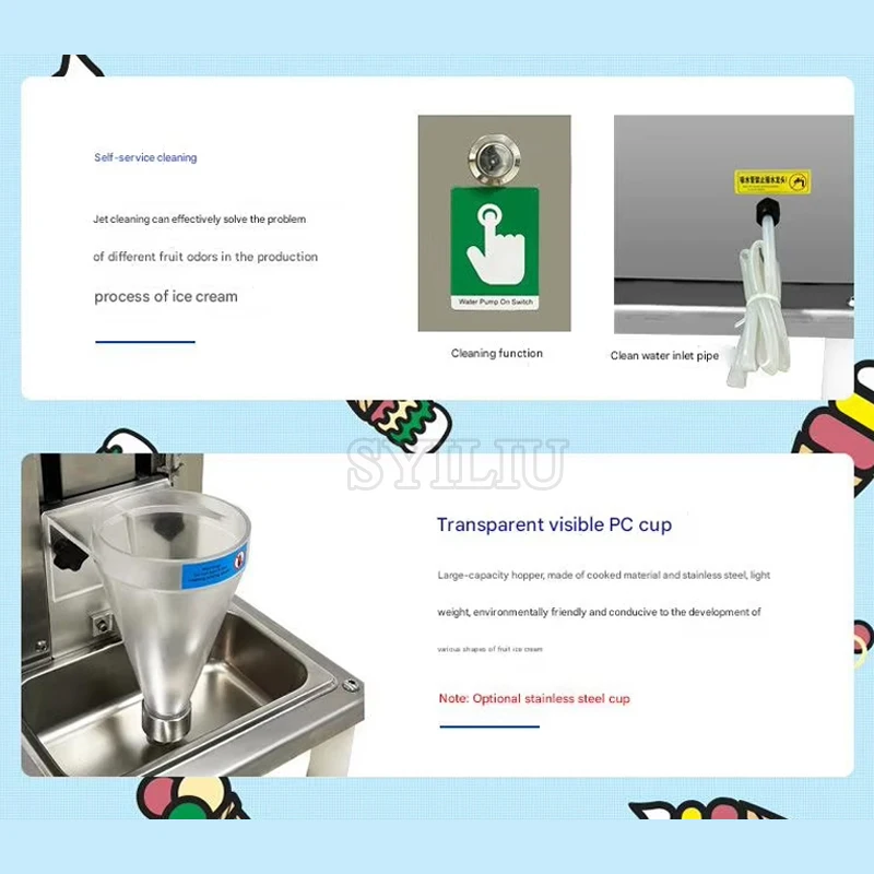 

Coffee Shop Ice Cream Machine Ice Cream Yogurt Mixer Machine Automatic Ice Cream Blender