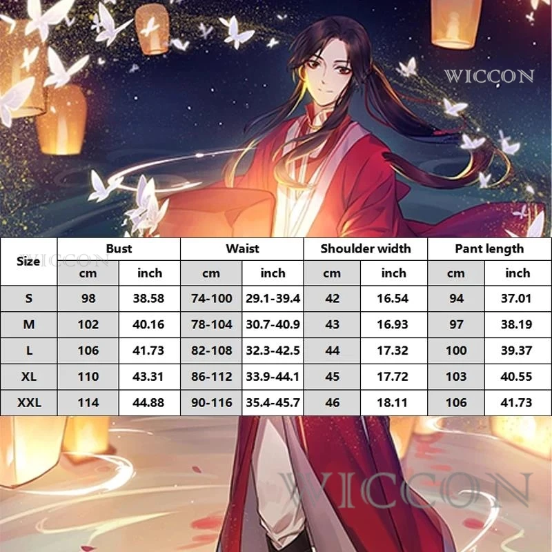 Anime Heaven Offizielle S Blessing Cosplay Hua Cheng Cosplay Kostüm Han Fu Kleidung Perücke Full Set Teenager San Lang Kostüm für Männer