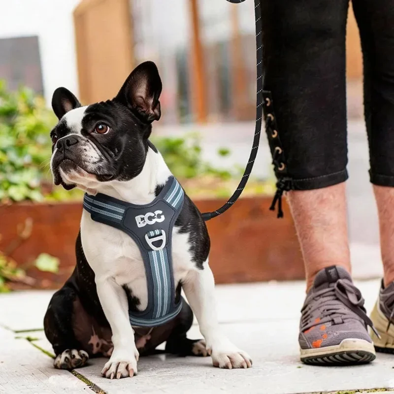 Reflective Dog Harness Adjustable No Pull Pet Vest Padded Nylon Safety Chest Strap For Medium Large Dogs Leash