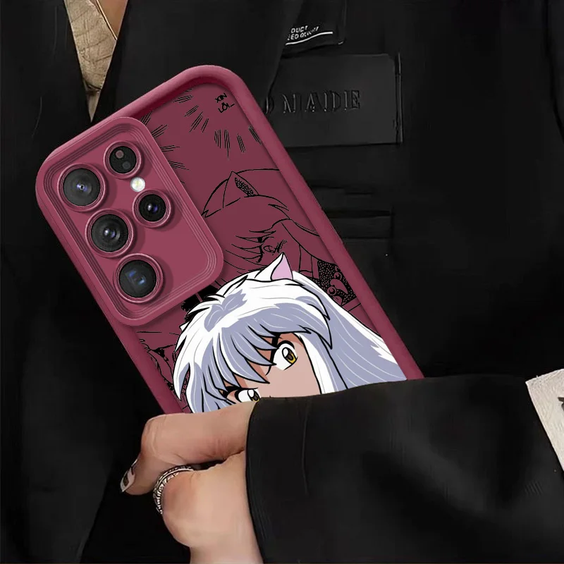 Handsome Inuyasha For Samsung S20 S21 S22 S23 S24 FE Plus Ultra 5G Note 20 Ultra Eyes Ladder Phone Case