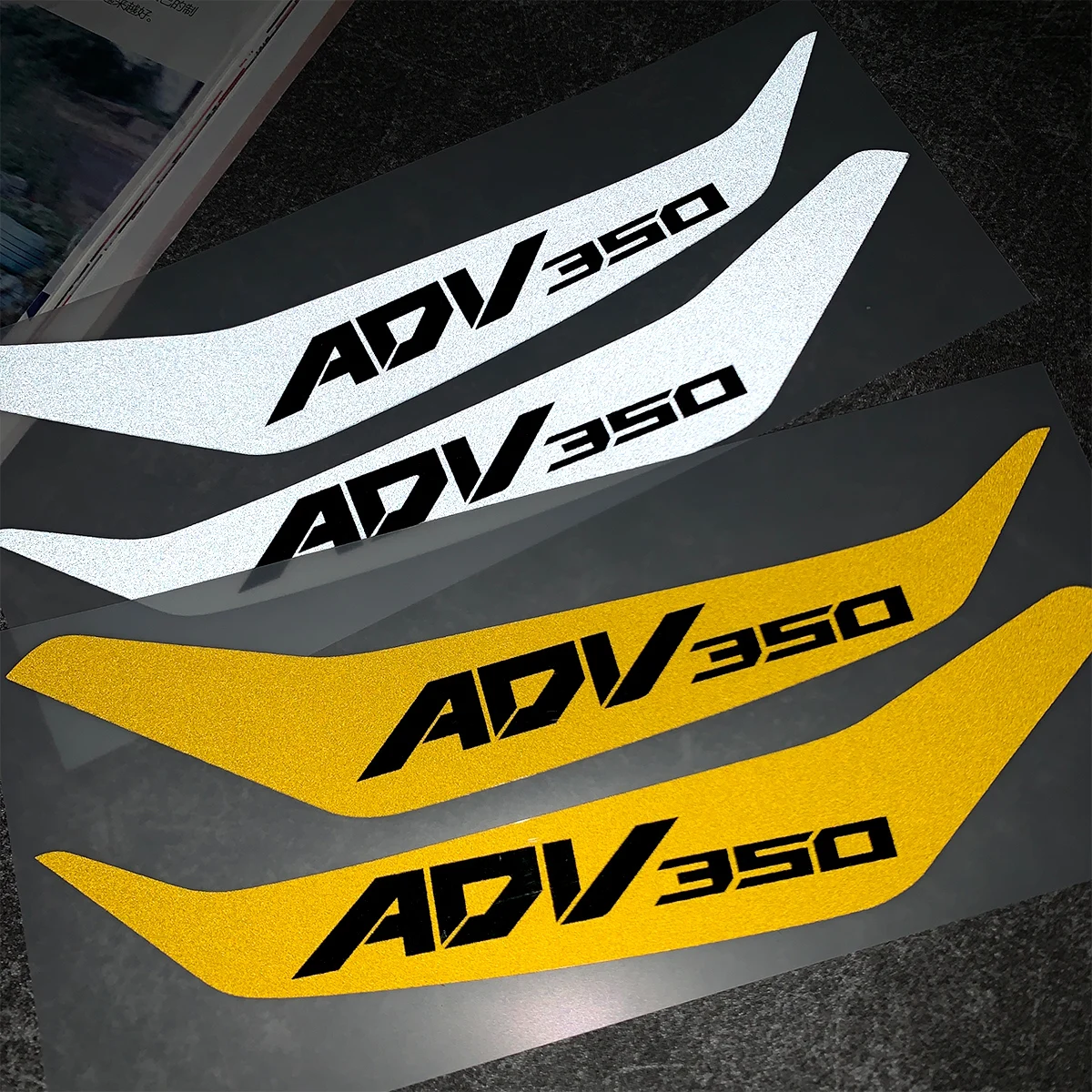 لهوندا ADV 350 المقود Handguard عاكس ملصق فينيل مخصص الزخرفية ملصق مائي الدراجات النارية تعديل الملحقات #5