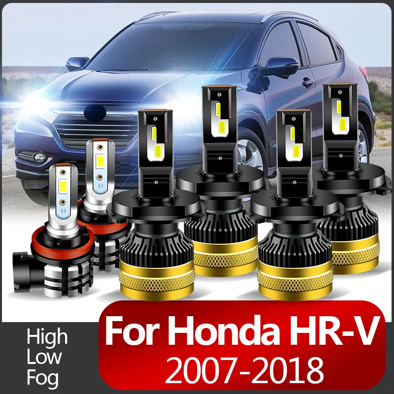 2PCS 30000lm For Honda HR-V 2007-2018 Car LED Headlight Bulbs High Beams Low Beams Fog lights High quality CANbus 6000k