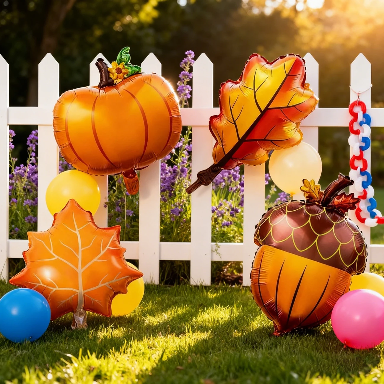 Ballons à thème été-automne pour la récolte d'automne, la décoration de Thanksgiving, les mariages d'automne, les célébrations scolaires et les rassemblements familiaux