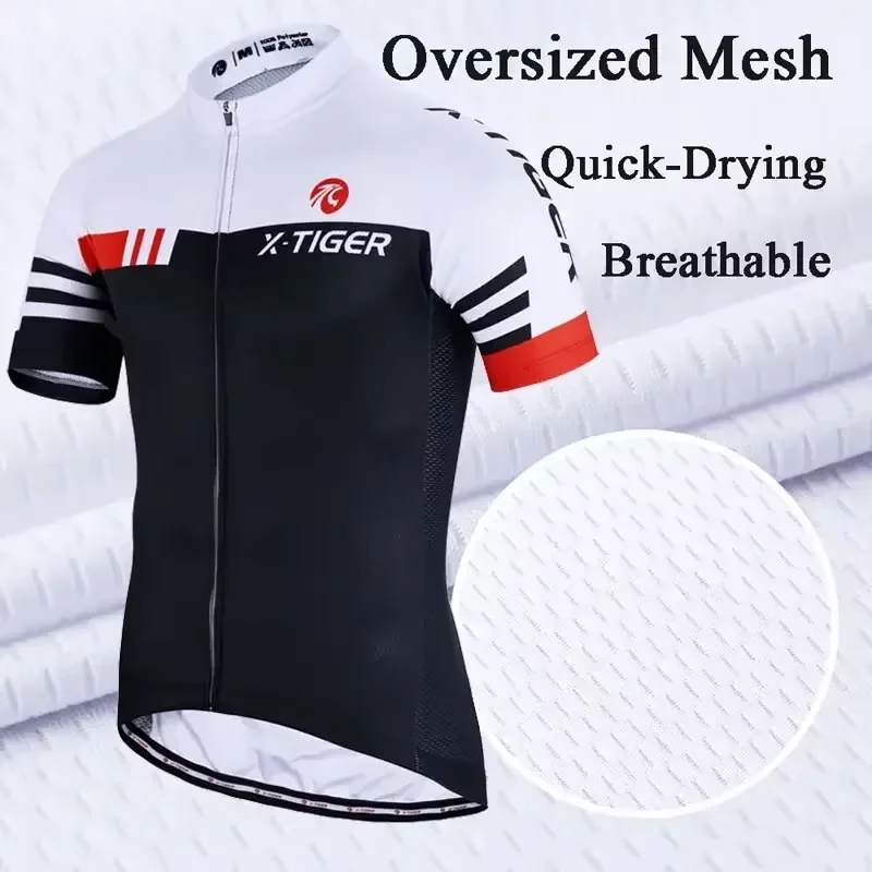 X-TIGER camisa de ciclismo dos homens pro alta qualidade camisa ciclismo mtb bicicleta estrada respirável camisa ciclismo spf 40 + roupas manga curta