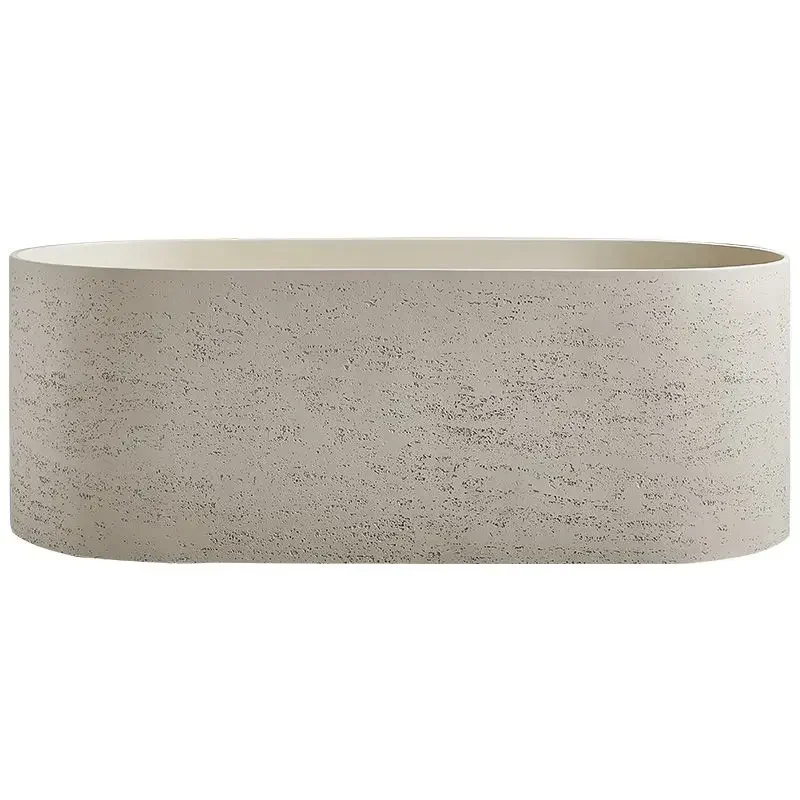 

Japanese wabi-sabi cream style designer hotel bath basin integrated independent