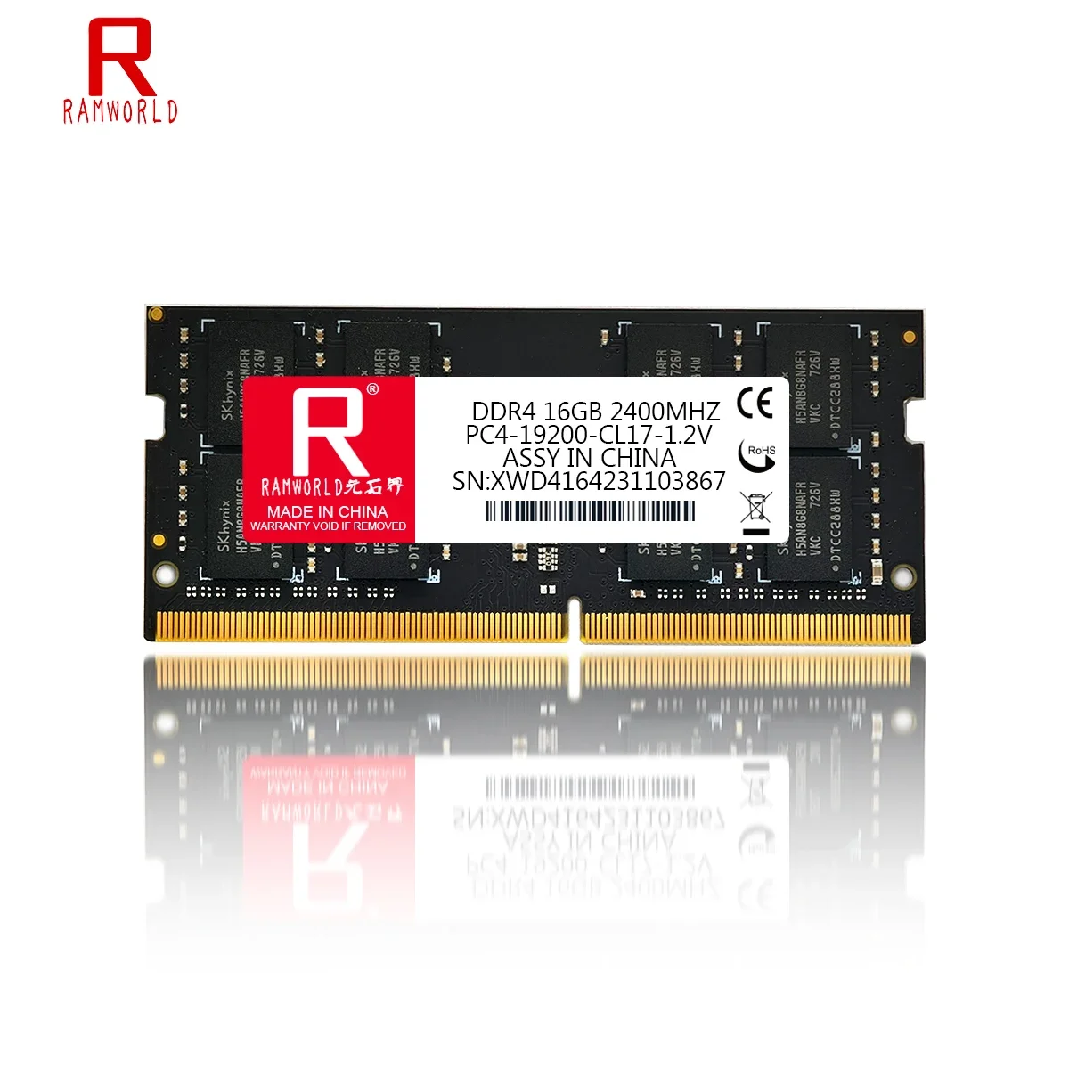 RAMWORLD DDR4 16GB 2400MHz 8GB 4GB Notebook Memoria Ram PC4 1.2V 19200 SODIMM Laptop Memory