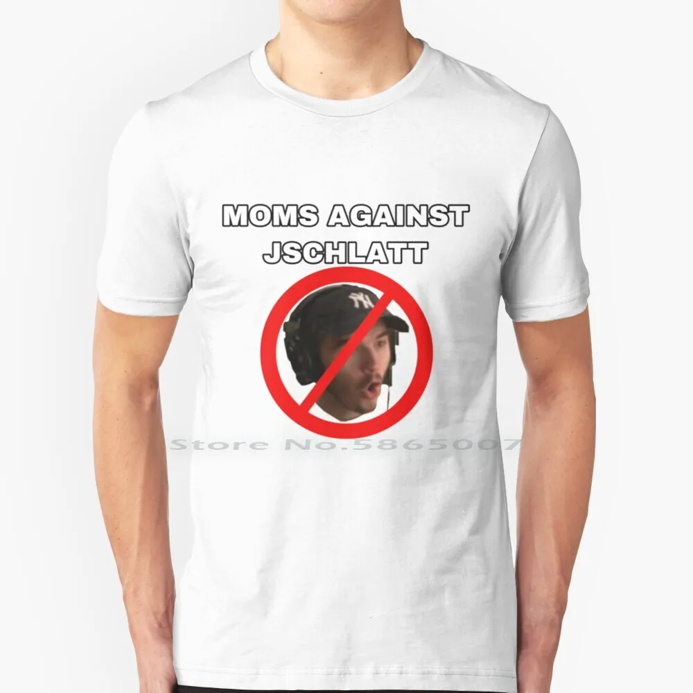 Moms Against Jschlatt T Shirt 100% Cotton Jschlatt Schlagg Based Memes Chuckle Sandwich Gamer Memes Big Guy Slimecicle Pogchamp