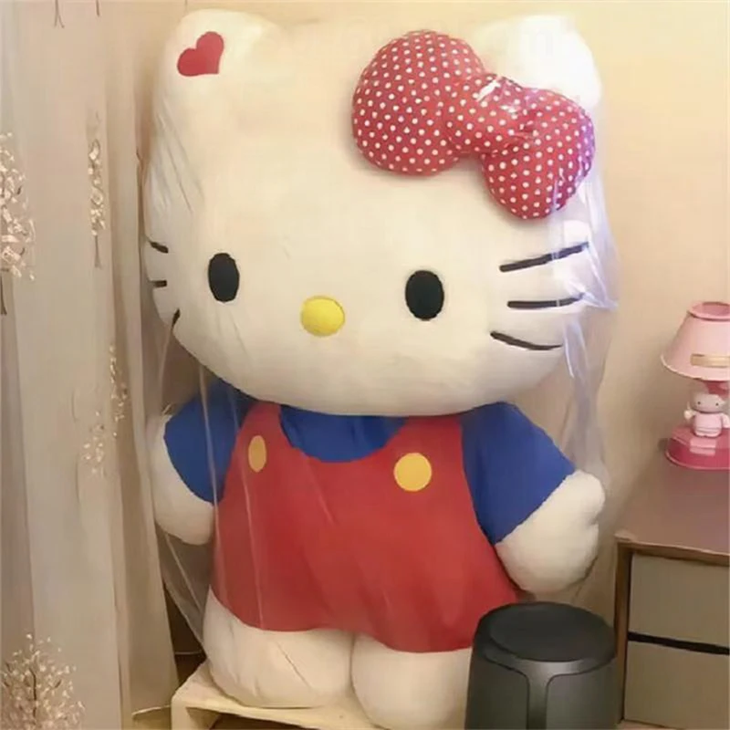 

Sanrio KT Cat Plush Doll Bow Kitty Pillow Stuffed Toy for Kids Birthday Xmas Gift Perfect for Girls Bedroom Cuddly Companion