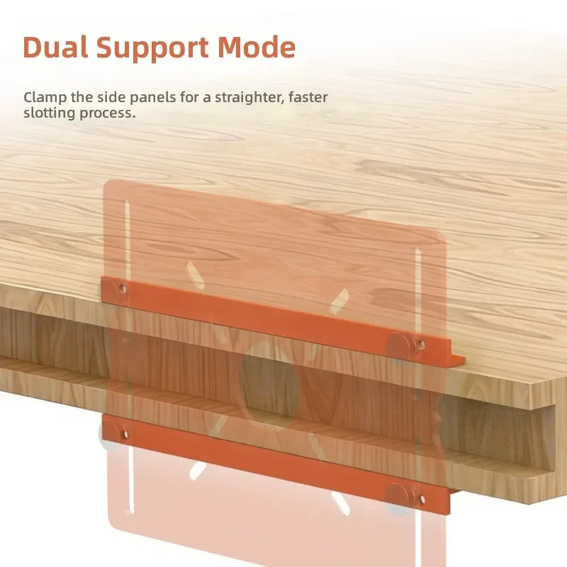 Wood Trimming Machine Double Backer Slotting Tool Thickened Aluminum Alloy Linear Guide Base Fine Tuning Woodworking Artifact