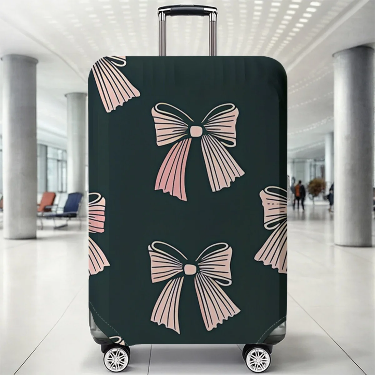 Bow pattern luggage protection cover, set suitable for 18-32 inch luggage cover, suitcase handle cover, travel accessories