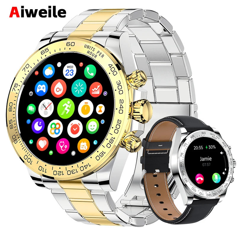 

Smart Watch Man 2025 Aiweile AW13 Fitness Tracker Sport Business Bluetooth Call DIY Face Original Korean Support Full Hebrew