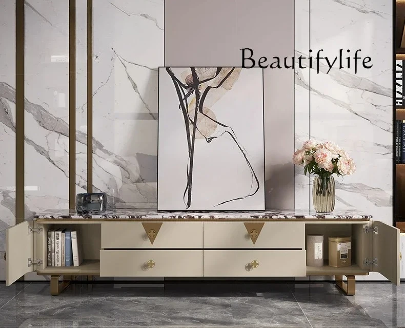 

all items Light Luxury TV Cabinet Living Room Designer Furniture Modern Fashion Simple and High-End Marble Floor
