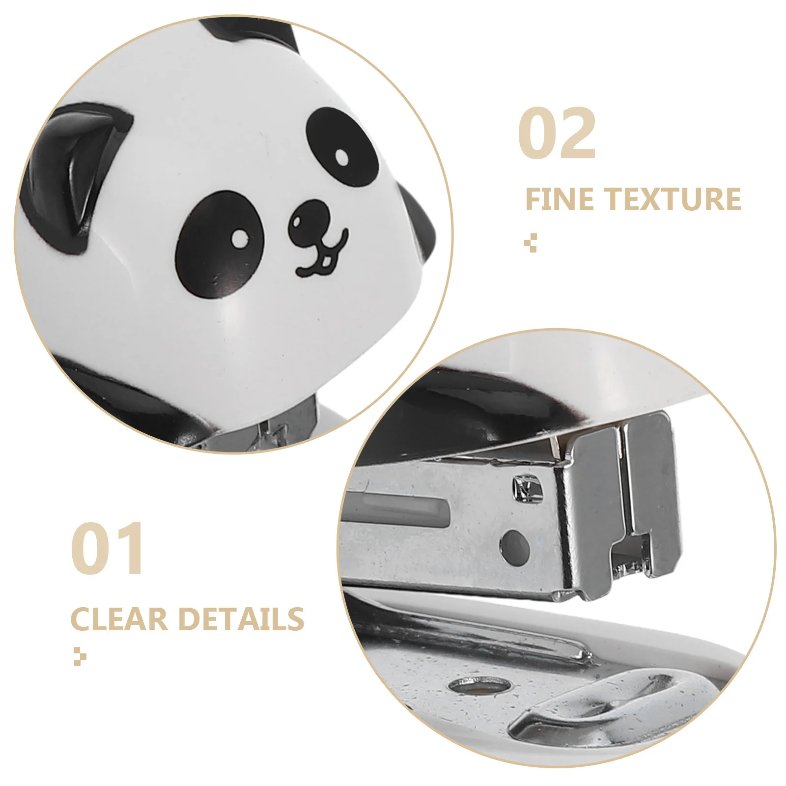 

3Pcs Small Panda Stapler Cute Portable for Home Office School Use Kids and Adults Kids Stapler for Girls Manual Staplers