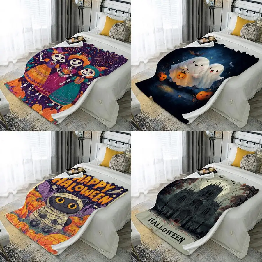 

Day of the Dead Microfiber Flannel Cover Blanket Bedroom Living Room Sofa Soft And Comfortable Home Decoration