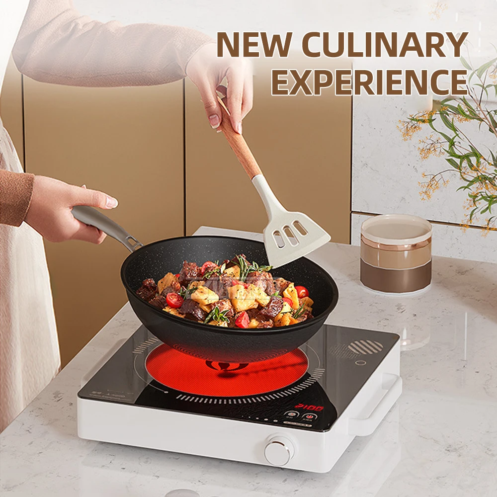 Estufa de té para el hogar, horno de calefacción por infrarrojos, estufa de cerámica eléctrica inteligente de alta potencia de 2100W