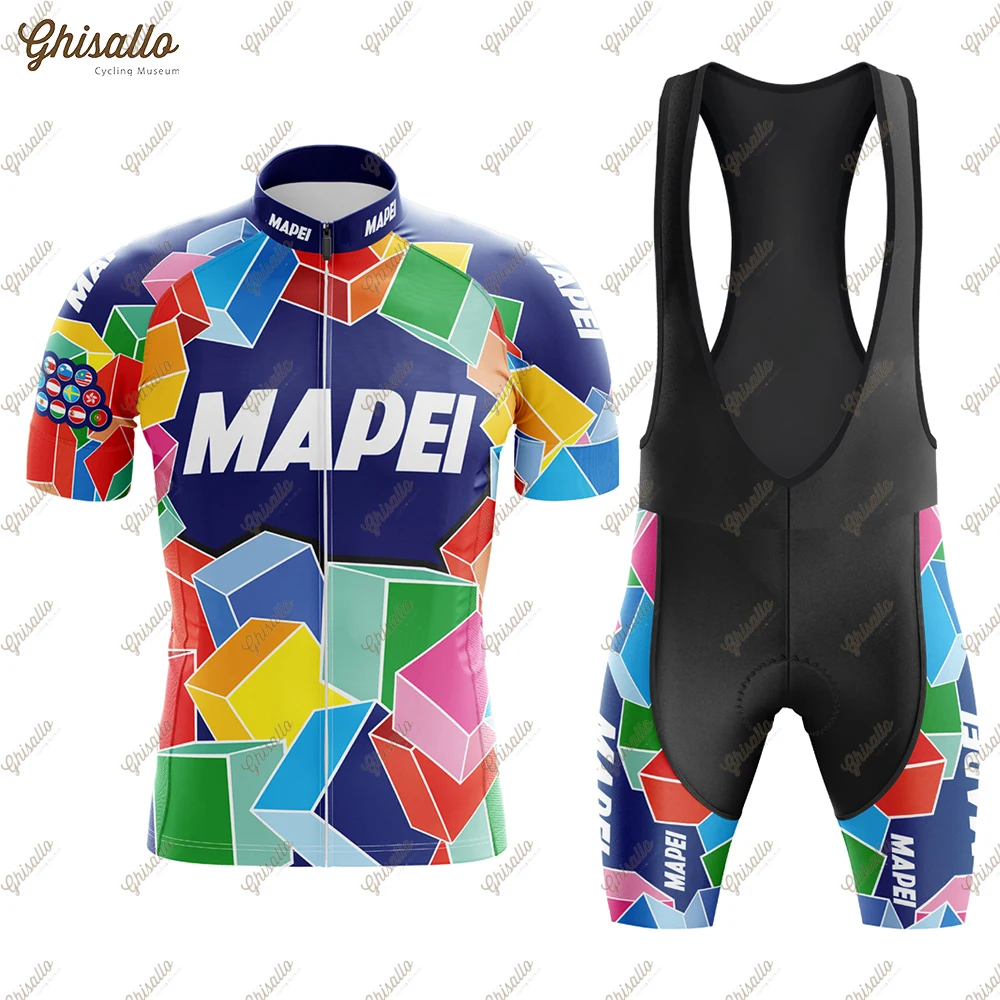 Triathlon Team Cycling Jersey Set for Men, Road Bike Equipment, Bicycle Shirt, Quick Dry Clothing, Shorts, Retro, 2023