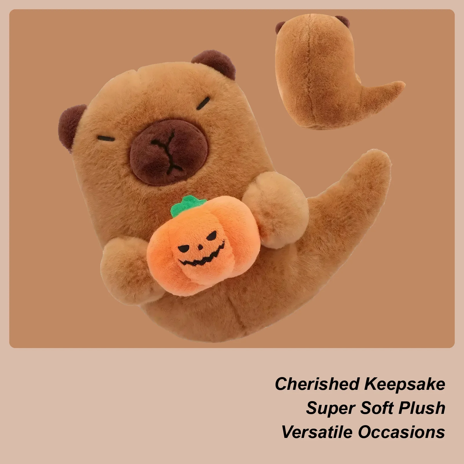 

Игрушки-капибары, плюшевые куклы с тыквой, 7,4 дюйма, мягкая кукла-призрак, тыква, призрак, капибара, плюшевая игрушка, декор, плюшевые игрушки