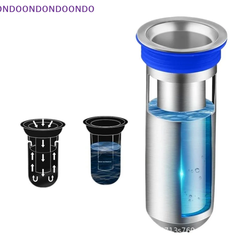 Stainless Steel Drain Insert Odor-Blocking Insect Prevention Heavy Duty Drain Plug for Commercial Kitchen Bathroom Use