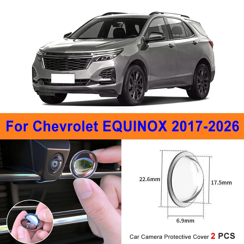

360 Reverse Image Car Camera Cover Anti-Scratch PC Lens Protector Stickers For Chevrolet EQUINOX 2017-2026 2Pcs