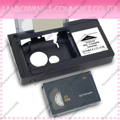 VHS-C Cassette Adapter, Motorized VHS to VHSC Converter Box for VCR Playback, NOT for MiniDV/Hi8 8mm Tapes