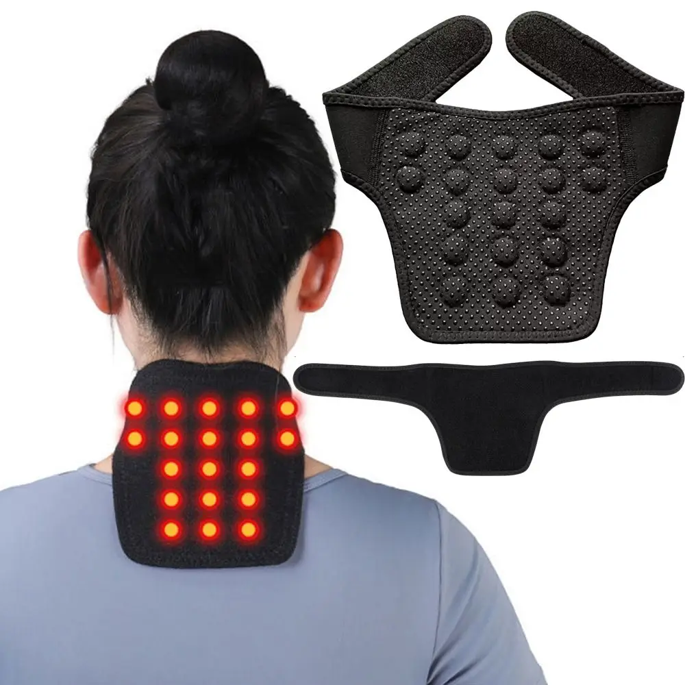 

9/19 Magnetic Stones Self Warming Cervical Collar Quickly Heating Cervical Protection Magnetic Stone Neck Brace Skin-friendly