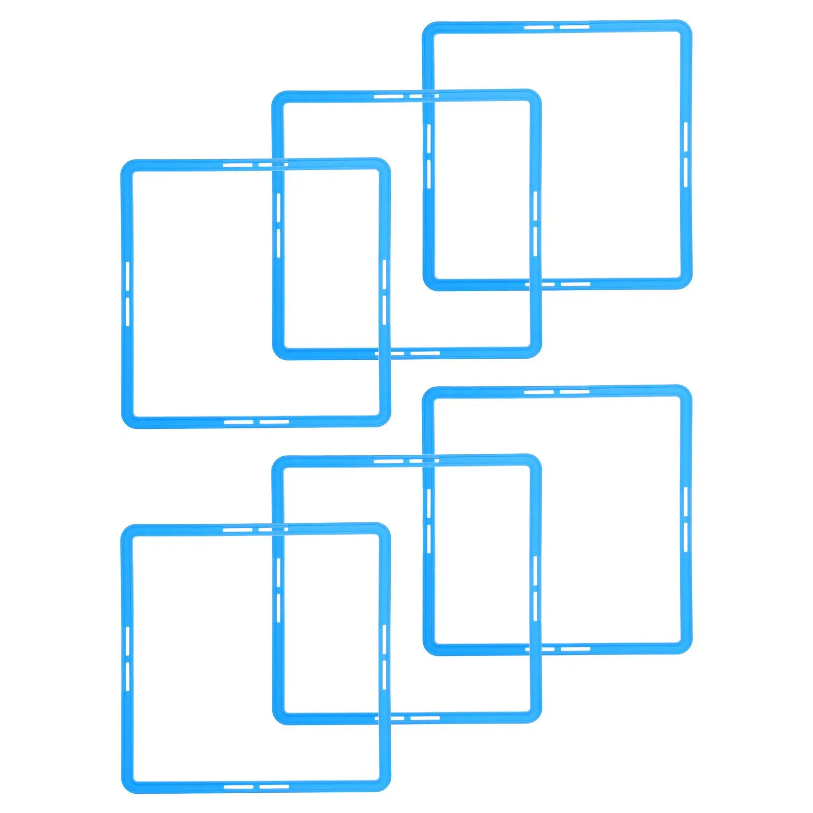 

6PCS Football Training Circle 43cm Square Agility Squares Soccer Equipment Speed Agility Training Portable Sport Ring