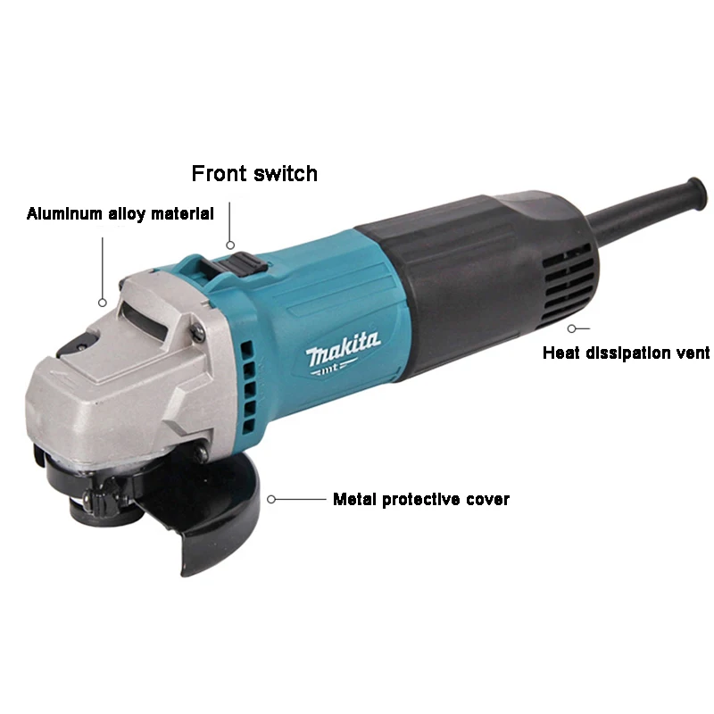 Makita M0910B  220V Angle Grinder 100mm 540W 12000rpm Multifunctional Grinding Cutting Machine Economic Type 2m Wire Power Tools