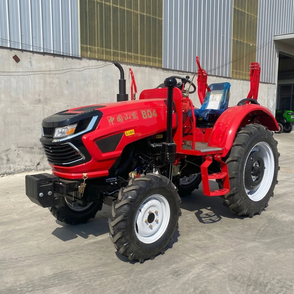 Chinese Agricultural Machine 50hp 60hp 70hp 80hp 90hp 100hp 4 Cylinder Diesel Engine 4 Wheel Farm Tractor with Cabin