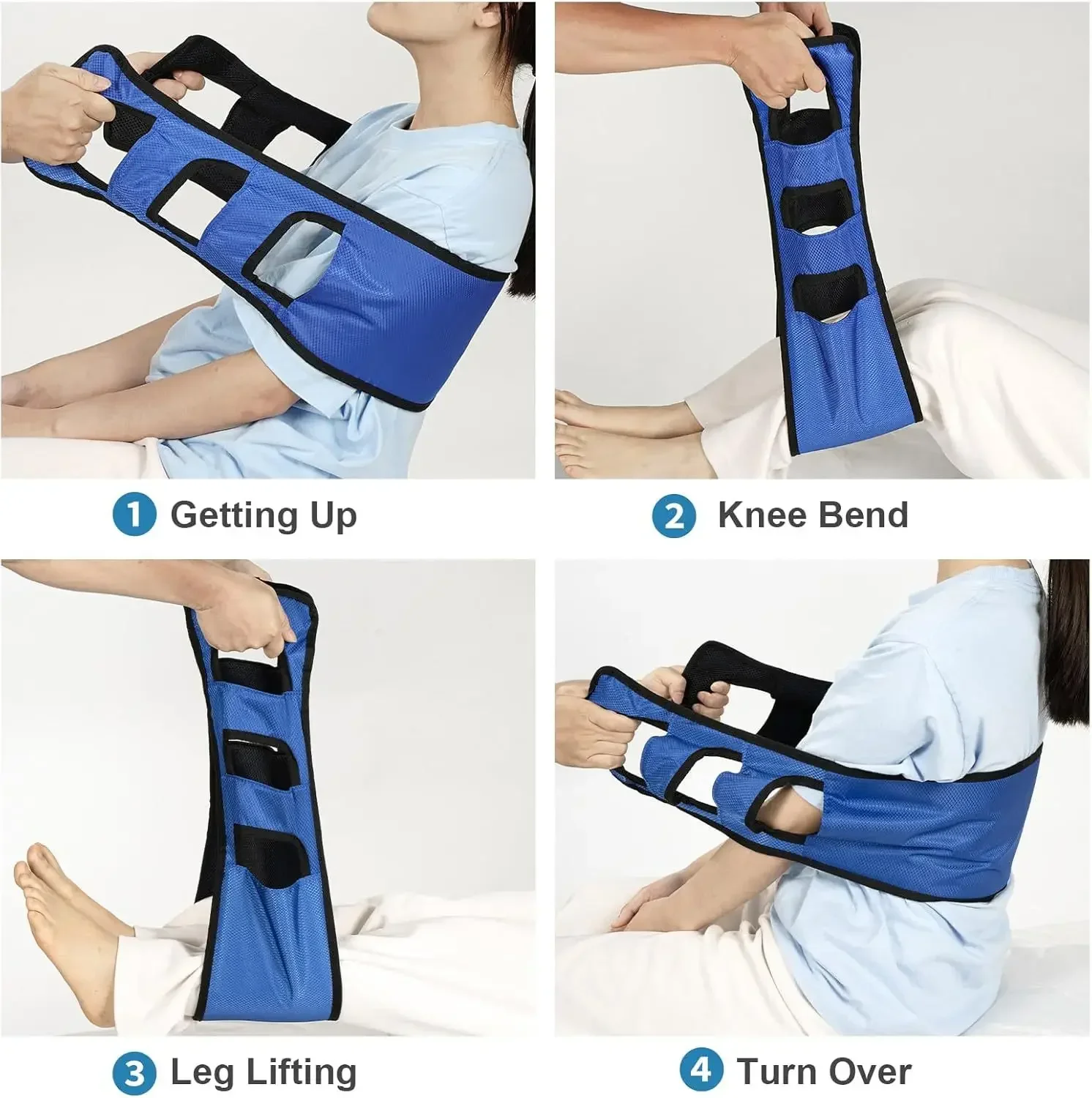 Patient Transfer Assist Strap,Multi-purpose Mobility Lift Sling for Elderly Disabled,Turning Over Getting Up Leg Lifting AidBelt
