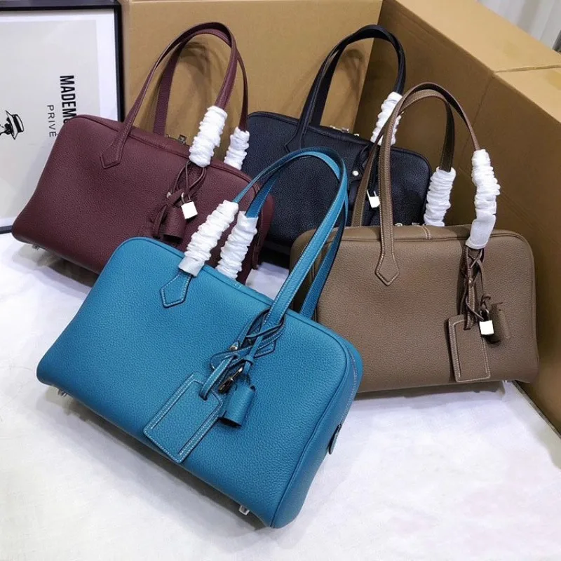 

Роскошная кожаная сумка через плечо ColrenKn Briti Sle с застежкой-молнией и мягкой ручкой для хранения вещей и повседневного использования