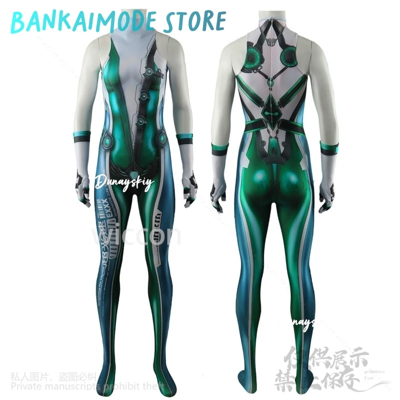 لعبة Nikke التأثيرية بليد كولاب إيف أنيمي زي ثلاثية الأبعاد مطبوعة أخضر مثير بذلة الشرير Zentai ارتداءها Y2K Jirai Kei Girls Cos