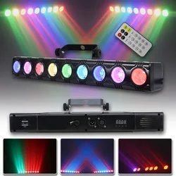 Barra de luz LED RGB 3 en 1 para iluminación de escenario, lámpara de 9x12W con efecto de lavado estroboscópico para carreras de caballos, Club, Dj, discoteca, DMX, Control único