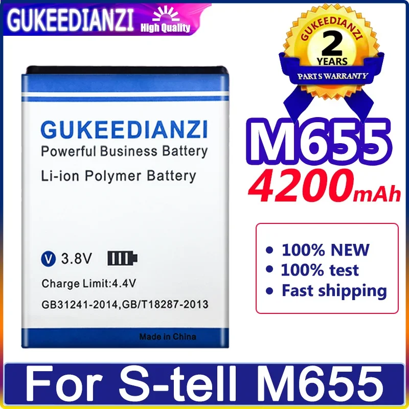 

GUKEEDIANZI Battery 4200mAh For S-tell M655 Mobile Phone Bateria