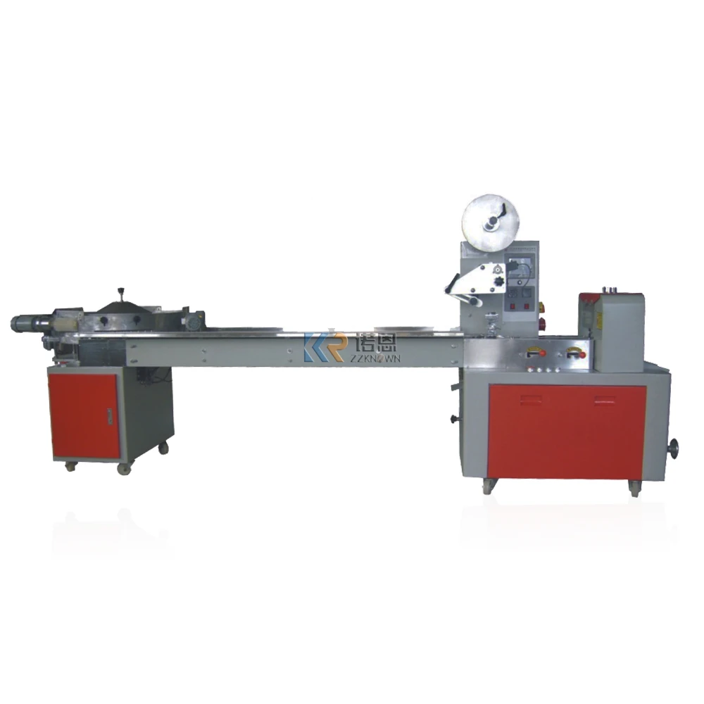 Máquina Horizontal automática para embalaje de alimentos, embalaje para galletas, pastel, pan, dulces, Chocolate, Bar, almohada de envoltura