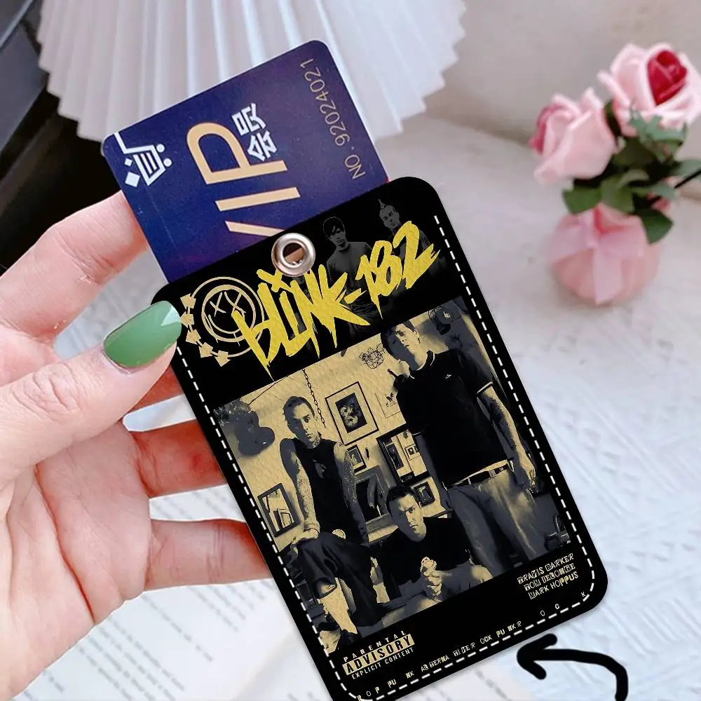 Punk Band Famous B-BLINK-182 singer Card Holder Suitable for Bank Business Work Card Holder Credit ID Card Badge Bag Holder