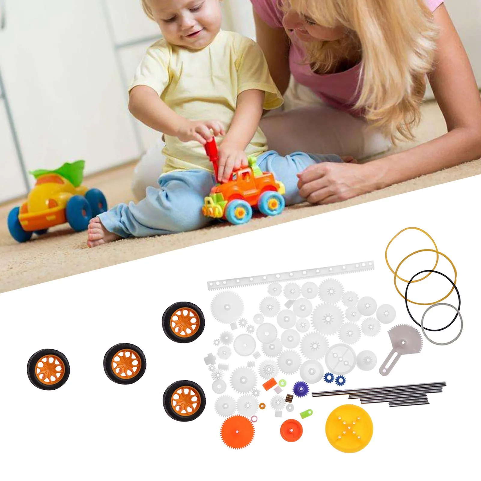 Plastic Gears Kit Plastic Gears Pulley Belt Worm Rack Kits Gear Set Shaft Belt DIY Set Accessories