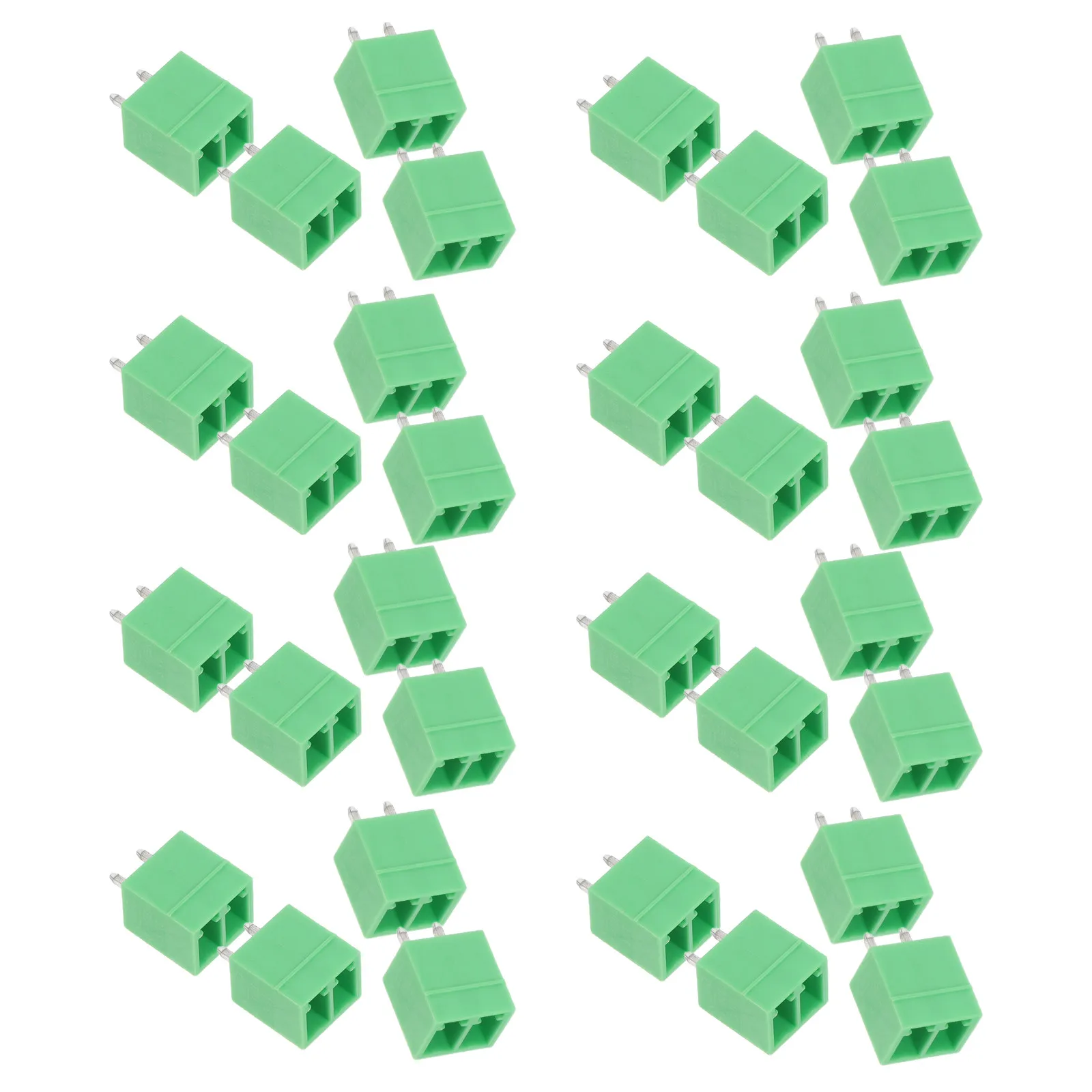 50Pcs Vertical Female Socket Pcb Mount Terminal Block Connector Set Pitch Screw Terminal Block for Industrial Automation Quick