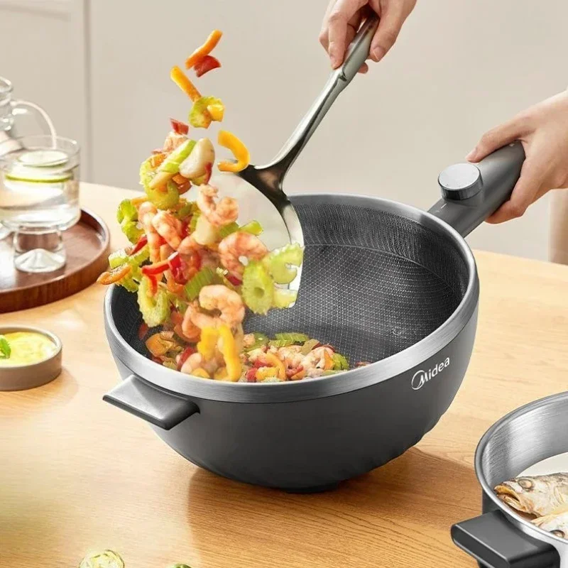 No Flower Core Electric Frying Pan Household Multi-function Steaming Electric Cooking Pot Cooking Electric Hot Pot