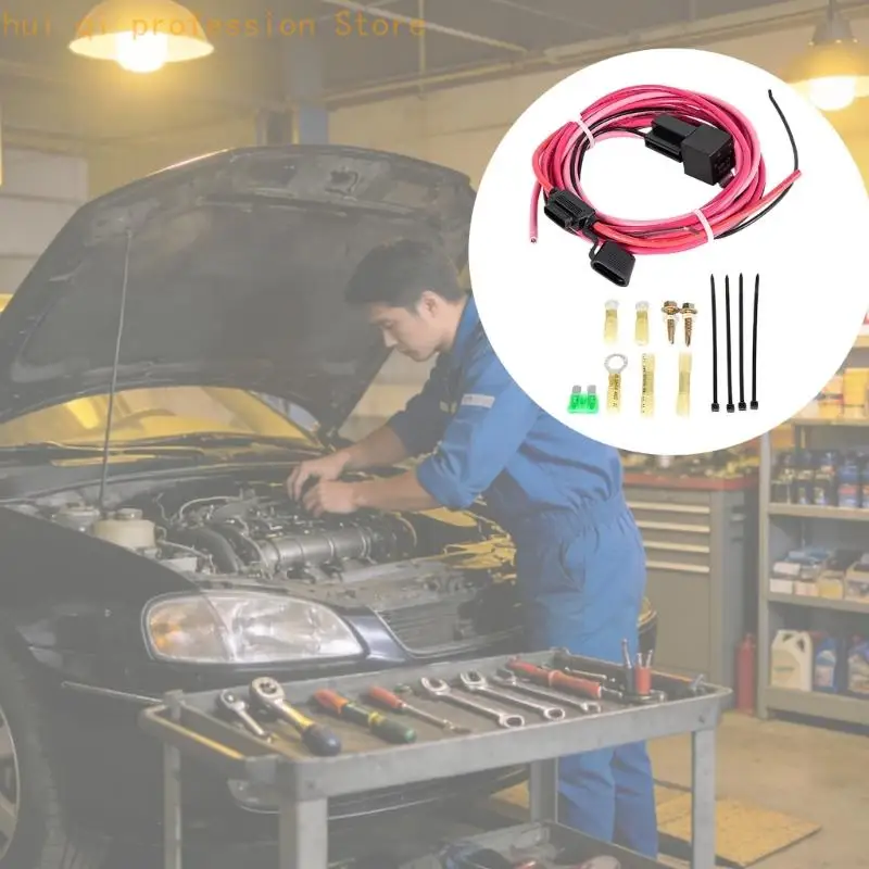 Kraftstoffpumpen-Verdrahtungsrelais-Kit 12 V 40 A für die elektrische Reparatur von Autos und Motorrädern mit ABS-Relaisgehäuse – Detail 9
