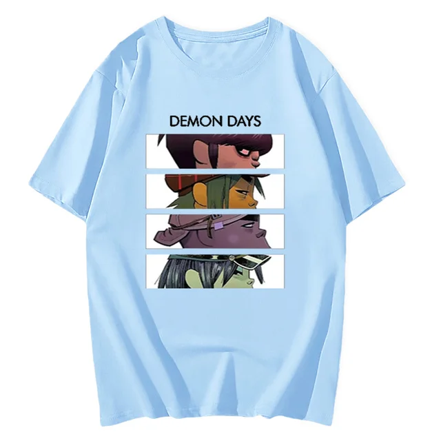 Gorillaz Cotton High Quality EU Size t-shirts graphic funny men t-shirts graphic y2k comic unisex clothing