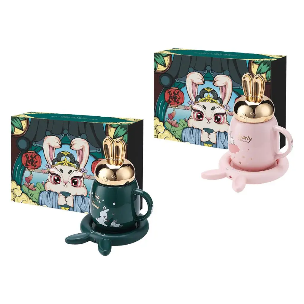 ที่รองแก้วรูปกระต่ายแบบหม้อเก็บความร้อนอุณหภูมิ55 °C สำหรับใช้ในครัวเรือนนม