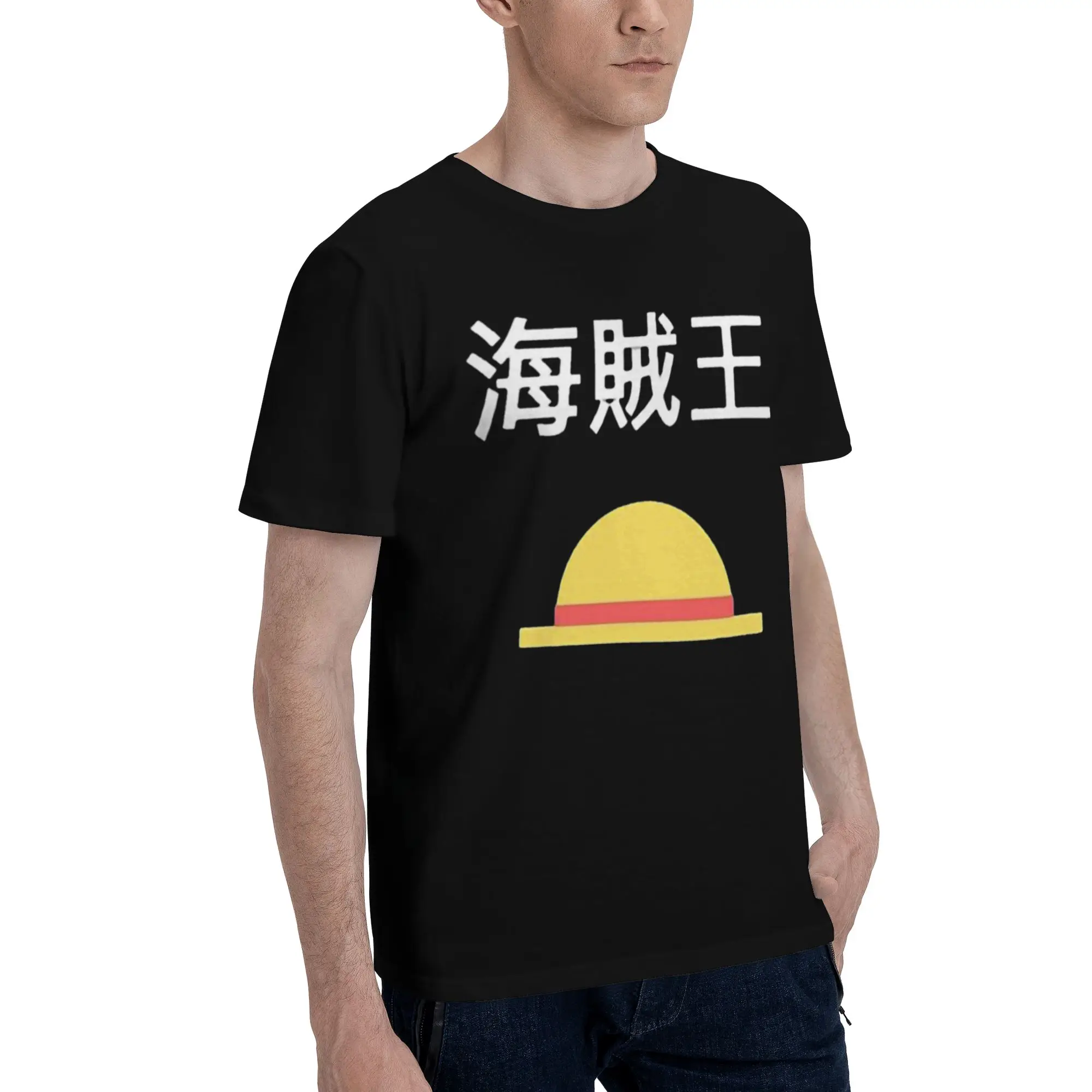 OP ing's Pirates Japanese  Men T Shirt One Piece Fashion Tees Short Sleeve Crewneck Cotton Printed Tops T-Shirt