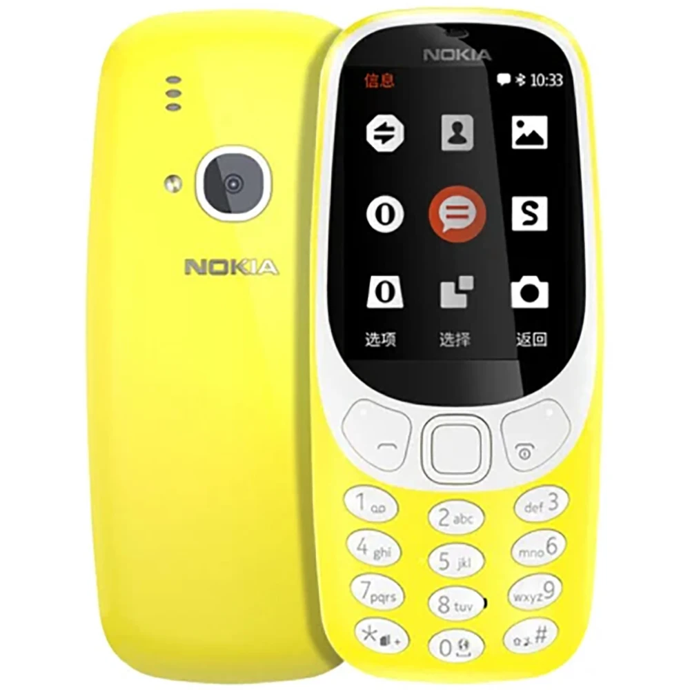 Nokia 3310 2018 Backup Phone 2.4-inch 2SIM 1200mAh MP3 FM Radio 2MP Bluetooth Flashlight Micro-USB Nokia 3310 Used Phone Unlock